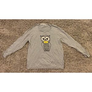 Old Navy gray owl sweater size XXL